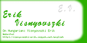 erik visnyovszki business card